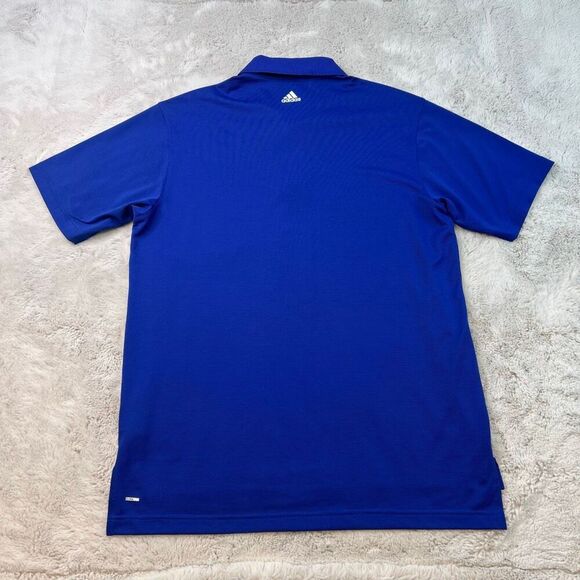 Adidas Climalite Golf Polo Shirt Mens Medium Lightweight Wicking Blue Stretch - Picture 6 of 9